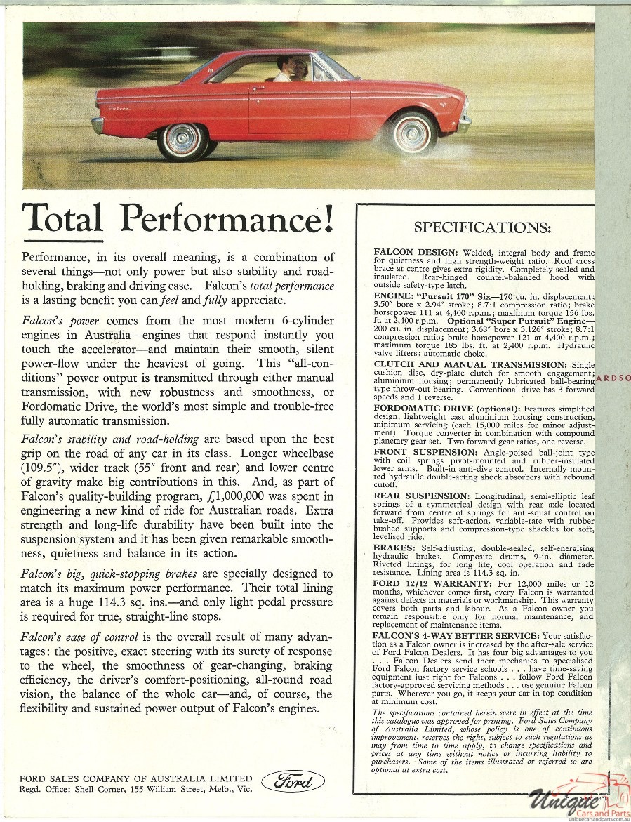 1964 Ford XM Falcon HardTop Brochure Page 2